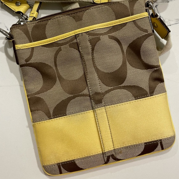 Yellow Crossbody Coach Purse - Picture 3 of 7